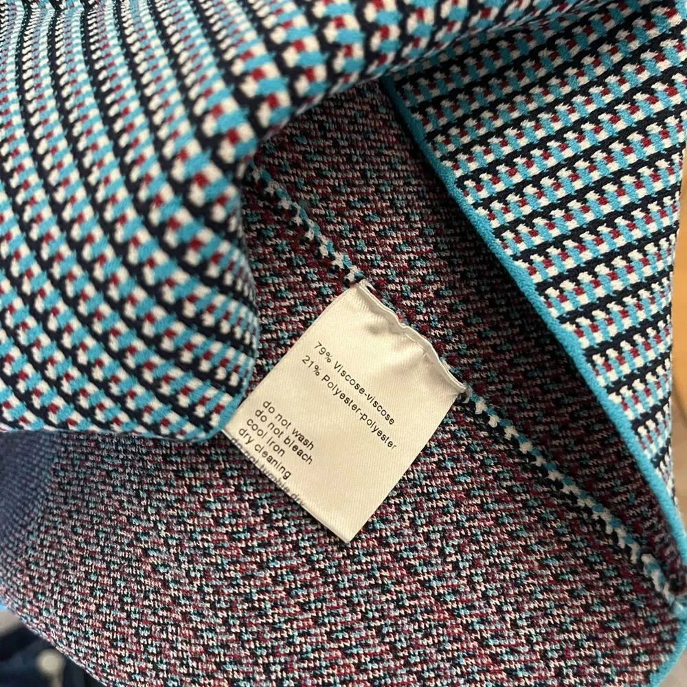 Akris Punto Patterned Teal Tank Top - Picture 6 of 7